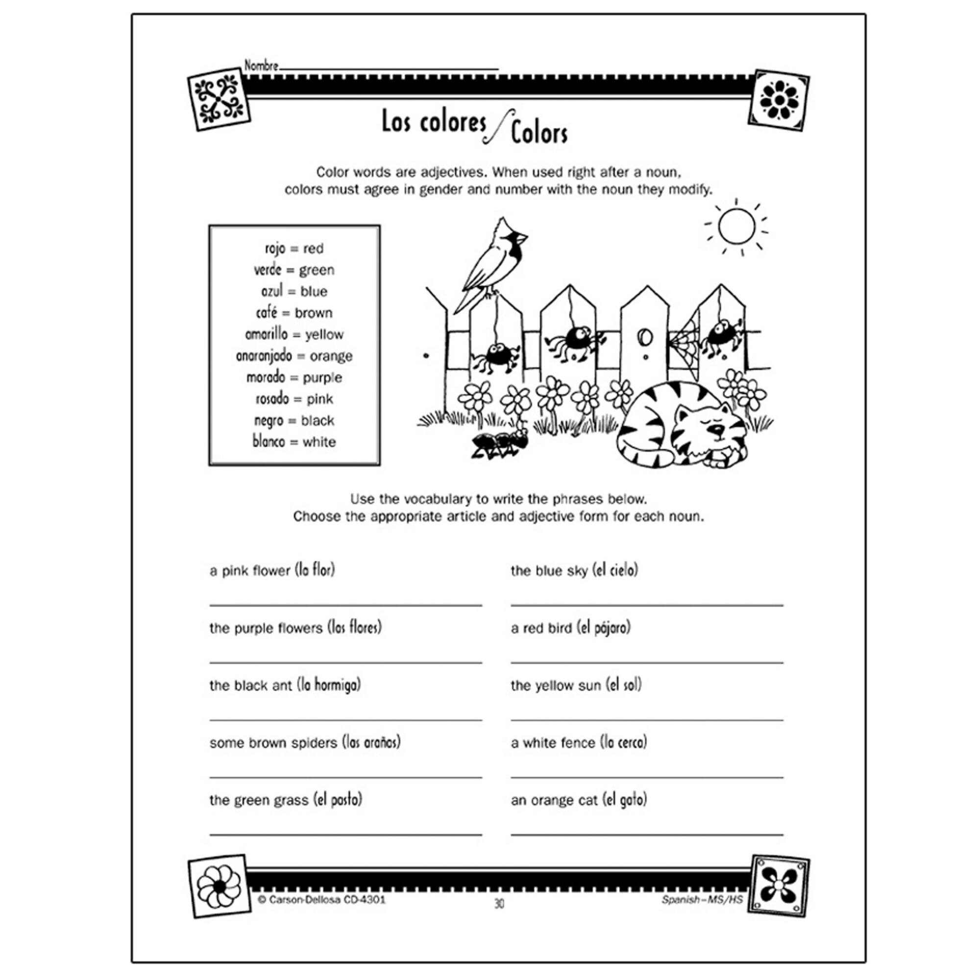 Carson Dellosa Education® Skills for Success Spanish Resource Book, Grade 6-12